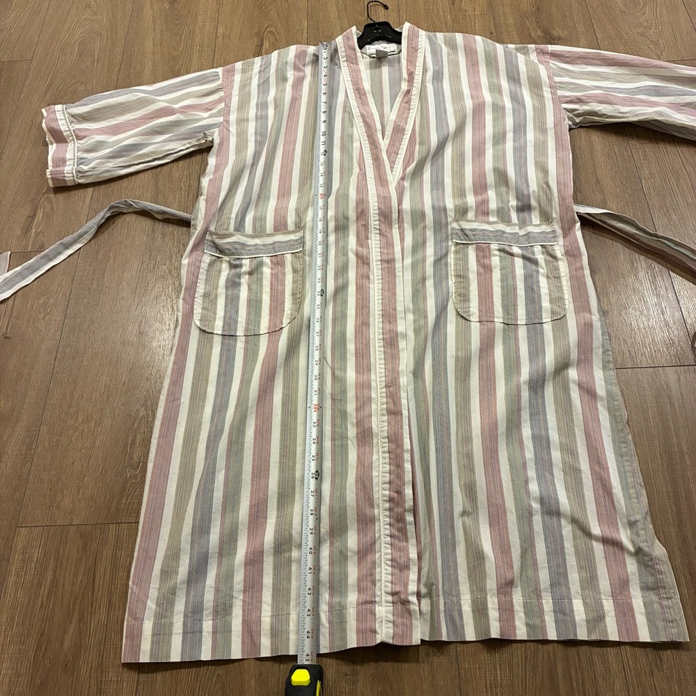 Perry Ellis Multicolor Striped Cotton Robe, OS - Picture 4 of 7